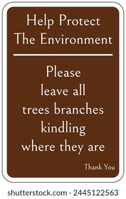 Camp site rules sign and labels