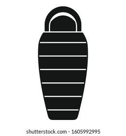 Camp sleeping bag icon. Simple illustration of camp sleeping bag vector icon for web design isolated on white background