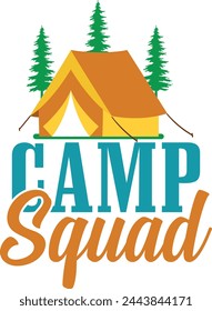 camp squad T shirt Design svg
