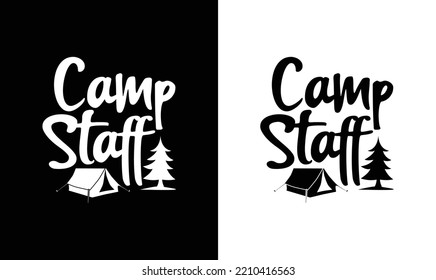 Diseño de camisetas de Cita de Camping, tipografía