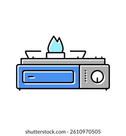 camp stove color icon vector. camp stove sign. isolated symbol illustration