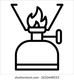 Camp Stove Icon Element For Design