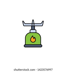 Camp stove vector icon sign symbol