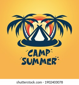 Layoutvorlagen für Camp-Summer-Logos