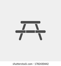 Camp table icon sign vector,Symbol, logo illustration for web and mobile