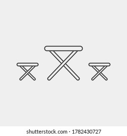 Camp table icon sign vector,Symbol, logo illustration for web and mobile