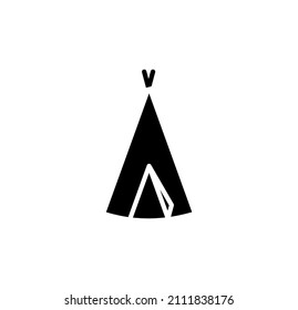Camp, Tent, Camping, Travel Solid Icon Design Concept