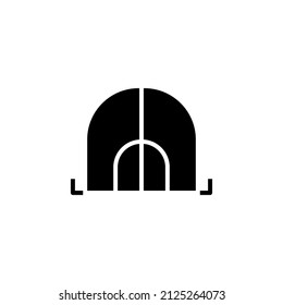 Camp, Tent, Camping, Travel Solid Icon Vector Illustration Logo Template. Suitable For Many Purposes.