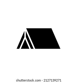 Camp, Tent, Camping, Travel Solid Icon Vector Illustration Logo Template. Suitable For Many Purposes.
