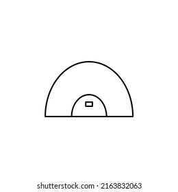 Camp, Tent, Camping, Travel Thin Line Icon Vector Illustration Logo Template. Suitable For Many Purposes.