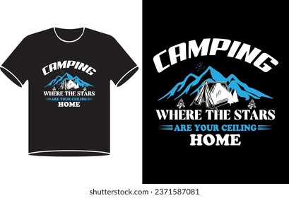 Camp tent for camping tshirt print design forest travel outdoor adventure emblem