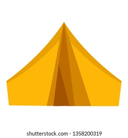 Camp tent icon. Flat illustration of camp tent vector icon for web design