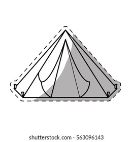 camp tent icon image vector illustration design