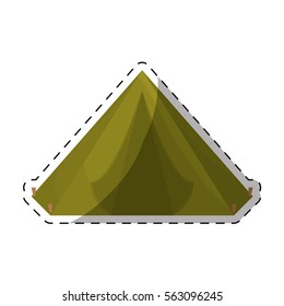 camp tent icon image vector illustration design