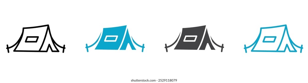 camp tent icon Symbol in outline style