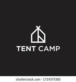 camp tent logo / camping vector