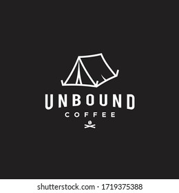 logotipo de tienda de campaña/vector de camping