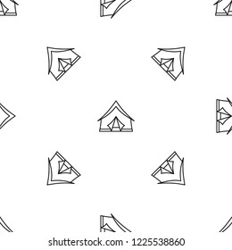 Camp tent pattern seamless vector repeat geometric for any web design