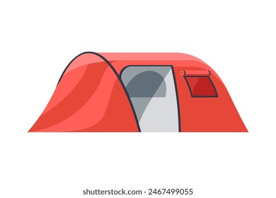 Tienda de campaña Vector rojo. Tienda de camping roja