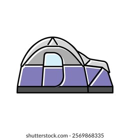 camp tent vacation color icon vector. camp tent vacation sign. isolated symbol illustration