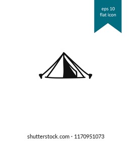 Camp, tent vector icon