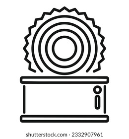 Camp tin can icon outline vector. Trip equipment. Hiking adventure