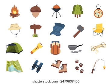 Camp Tools Illustration Element Set