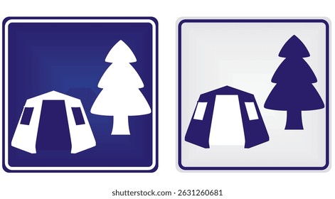 Camp traffic sign. vector illustration