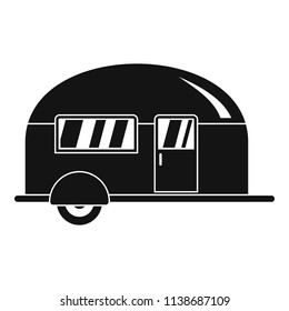 Camp trailer icon. Simple illustration of camp trailer vector icon for web design isolated on white background