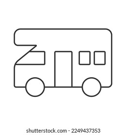 Camp trailer  vector icon. Line sign for mobile concept and web design. Symbol, logo illustration. Vector graphics