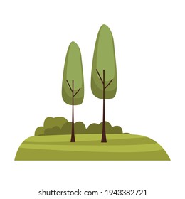 camp with trees nature scene