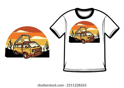 Camp T-Shirt, Printable Design, 100% Vektor EPS