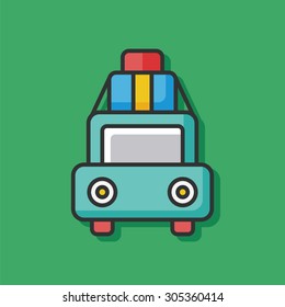 camp van color line icon