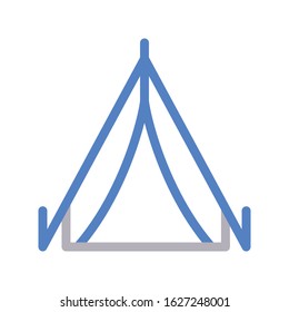 camp vector color line icon 