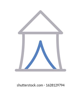 camp vector color line icon 