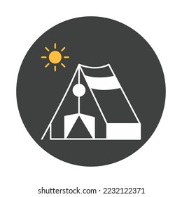 Camp Vector Icon fully editable
