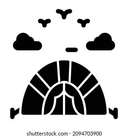 Icono de vector de campamento que puede modificar o editar fácilmente 

