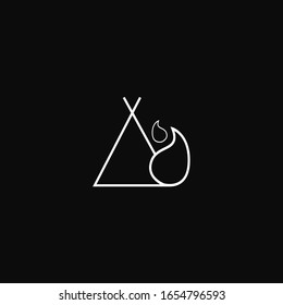 Camp vector image for web and design