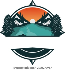 Camp vector logo, outdoor premium logo vector