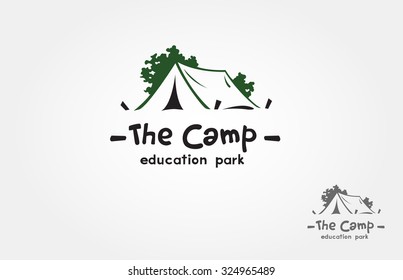 The Camp Vector Logo Template. A camp logo design template vector for your design. it's good for symbolize of out door activity such a camping, picnic or it's also good for a recreation park logo.
