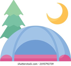camp vector on white background. isolated Vector icon