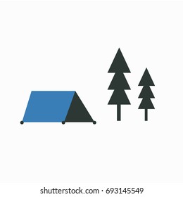 camp in the woods