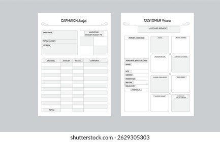 Orçamento da campanha e modelo de cliente por sona