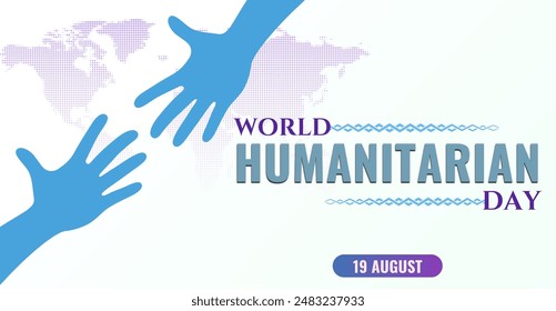 Campaign or celebration banner for World Humanitarian Day, 19 August