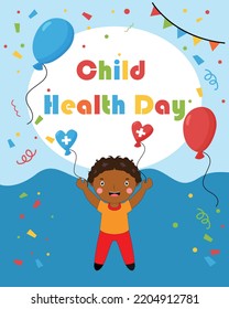 Campaign Celebration Kid Children Boy Hanging Heart, Child Health Day, Child Campaign, Health Day