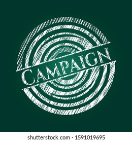 Campaign with chalkboard texture. Vector Illustration. Detailed.