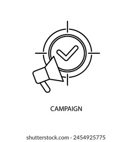 campaign concept line icon. Simple element illustration. campaign concept outline symbol design.