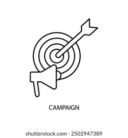 campaign concept line icon. Simple element illustration. campaign concept outline symbol design.