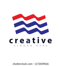 Campaign flag logo icon vector template