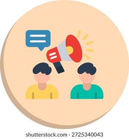 Ícone de Estilo de Círculo Plano da Campanha